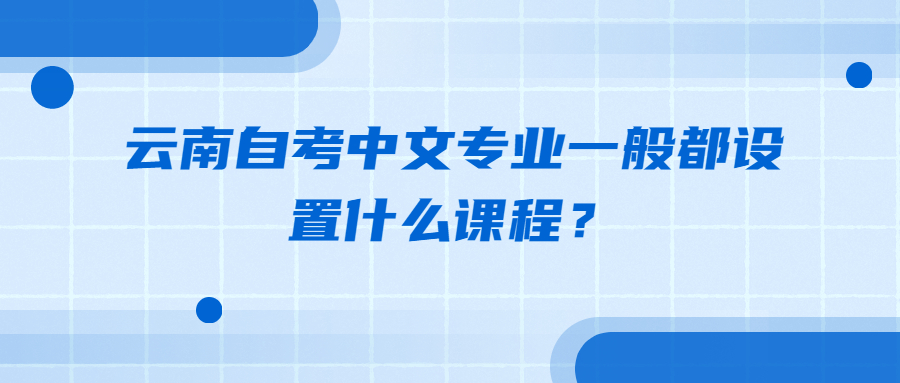 云南自考中文专业一般都设置什么课程？