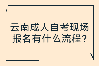 云南成人自考现场报名有什么流程?