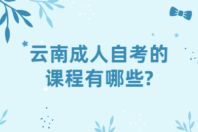 云南成人自考的课程有哪些?